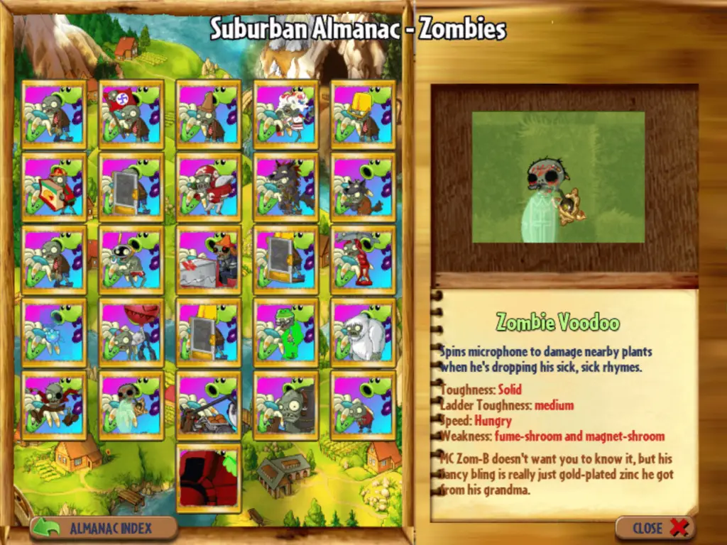 Suburban Almanac (Zombies) - Plants vs Zombies World Tour