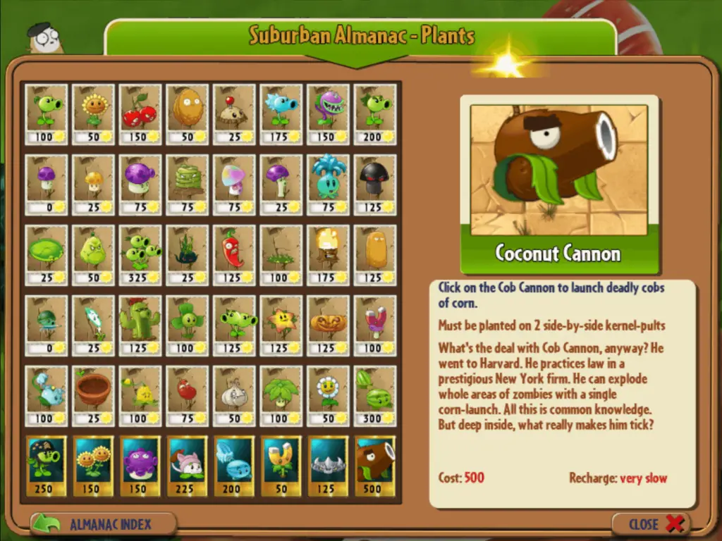 Suburban Almanac (Plants) - PVZ 2 PAK Wild West